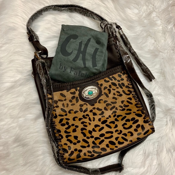 CHI BY FALCHI LEATHER AMINAL PRINT HANDBAG NIB - Picture 4 of 8